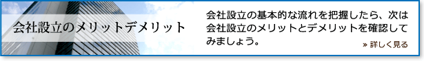 会社設立のメリットデメリット / 会社設立の基本的な流れを把握したら、次は会社設立のメリットとデメリットを確認してみましょう。 / ≫ 詳しく見る